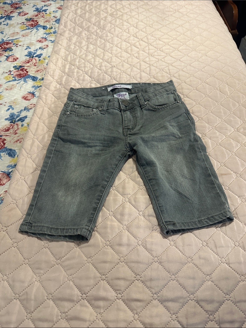 Casual longer style girls Denim Shorts